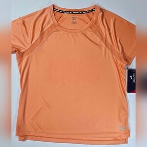 Reebok Mens T-shirt Large Orange Athletic Training Tee Relaxed Fit Quick Dry New